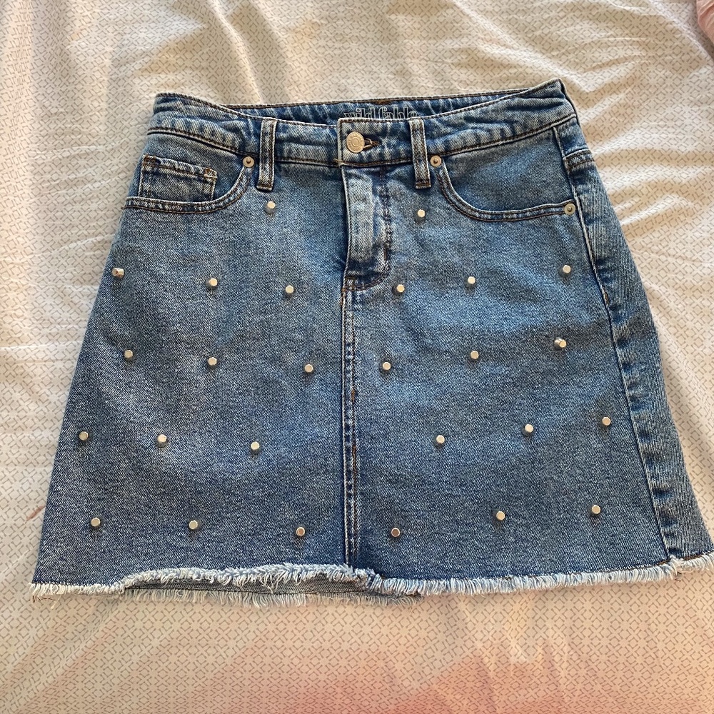 Studded Denim Skirt Size 6! NWOT